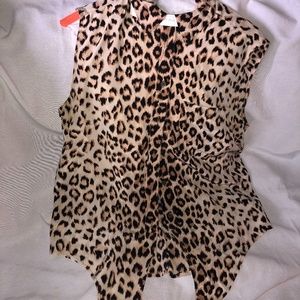 Equipment Sleeveless Mina silk tie front shirt